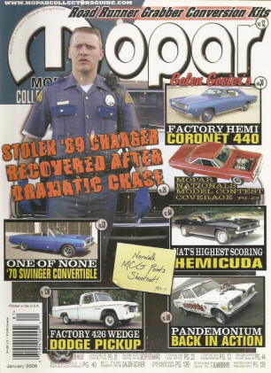MOPAR COLLECTORS GUIDE 2006 JAN - PANDEMONIUM, 64 HPP 426 WEDGE PICKUP